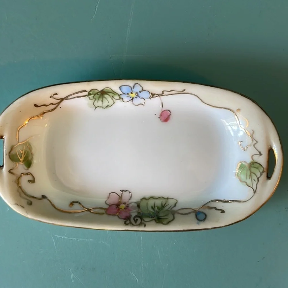 6 VINTAGE NIPPON HANDPAINTED CHINA DISHES - Picture 2 of 4